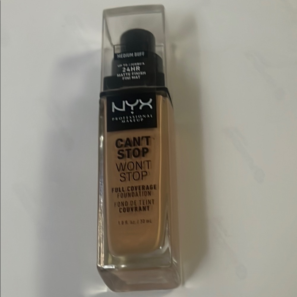 NYX Can't Stop Won't Stop Foundation - Medium Buff 1.0‎ FL